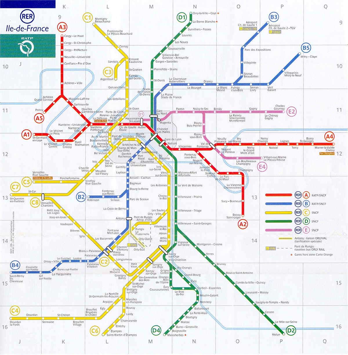 France Paris Train Rail Maps